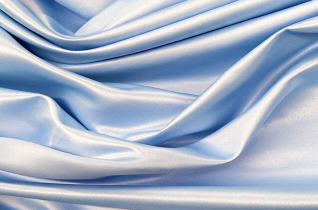 Свадебный сатин (прокатный атлас), светло-голубой, Китай 3