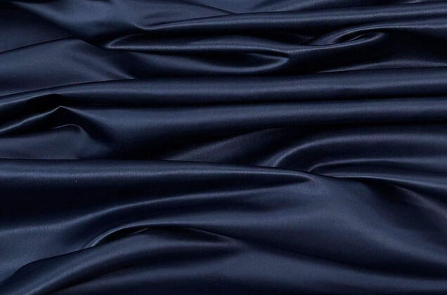 Свадебный сатин (прокатный атлас), темно-синий, Китай 1