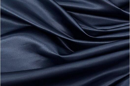 Свадебный сатин (прокатный атлас), темно-синий, Китай