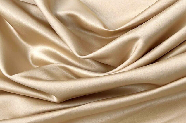 Свадебный сатин (прокатный атлас), светлое золото, Китай 2