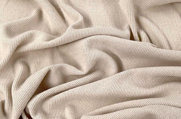 Трикотаж с вискозой ворсовый, пастельно-бежевый (308)