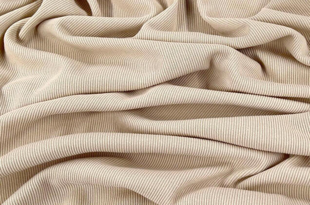 Трикотаж с вискозой ворсовый, пастельно-бежевый (308) 2