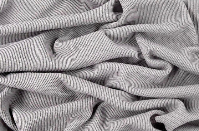 Трикотаж с вискозой ворсовый, дымчато-серый (310) 1