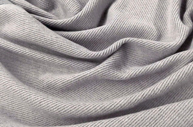Трикотаж с вискозой ворсовый, дымчато-серый (310) 7