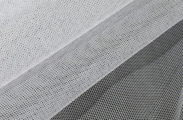 Тюль сетка Rozabella с утяжелителем, иссиня-белая, 310 см, Турция 1