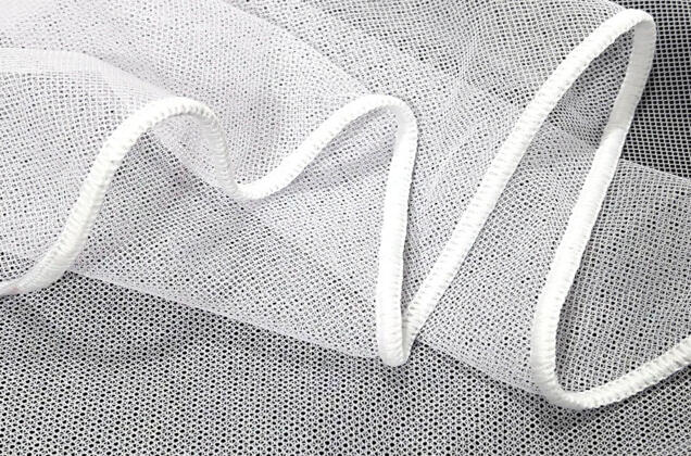 Тюль сетка Rozabella с утяжелителем, иссиня-белая, 310 см, Турция 4