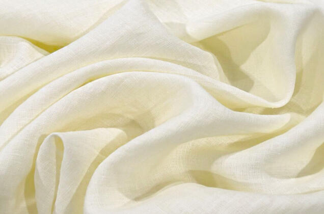 Лен костюмный c эффектом мятости 4С33 (1403), бледно-желтый