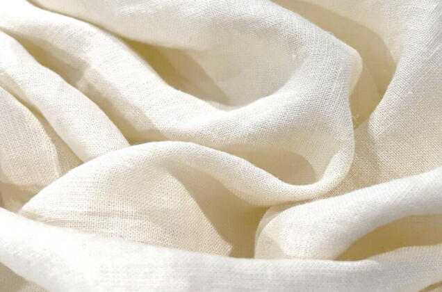 Лен с вискозой костюмный 20С161 (1442) эффект мятости, молоко 1