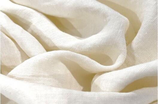 Лен с вискозой костюмный 20С161 (1442) эффект мятости, молоко