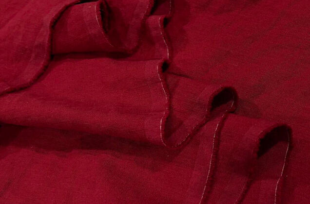 Лен с вискозой костюмный 20С161 (511) эффект мятости, бордо 2