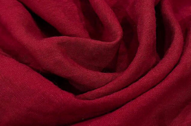 Лен с вискозой костюмный 20С161 (511) эффект мятости, бордо 3