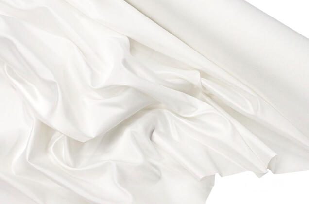 Свадебный сатин матовый AKSOY, молоко, 320 см, Турция