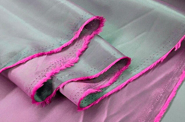 Подкладочная ткань с вискозой (S009/1265), рубчик розовый/полынь 3