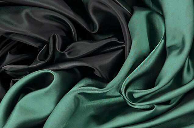 Подкладка атласная с вискозой (S134/41), темно-зеленая с зеленым