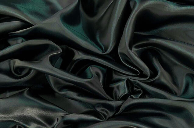 Подкладка атласная с вискозой (S134/41), темно-зеленая с зеленым 1