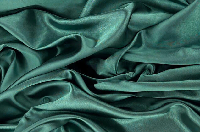 Подкладка атласная с вискозой (S134/41), темно-зеленая с зеленым 2