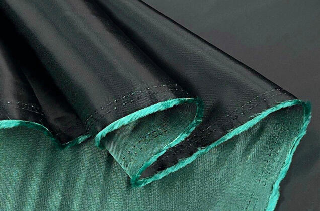 Подкладка атласная с вискозой (S134/41), темно-зеленая с зеленым 3