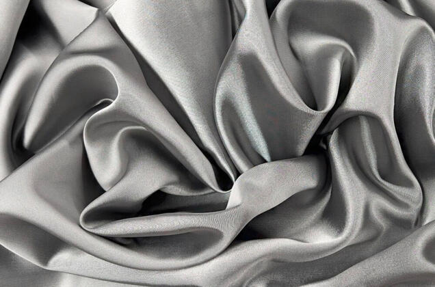 Подкладка атласная с вискозой (S134/34), черно-серебристая 1