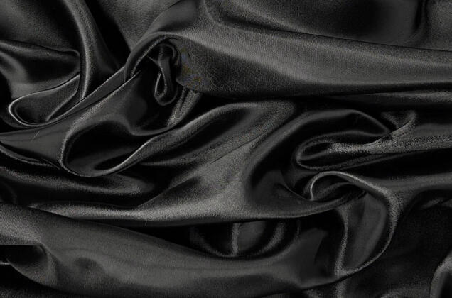 Подкладка атласная с вискозой (S134/34), черно-серебристая 2