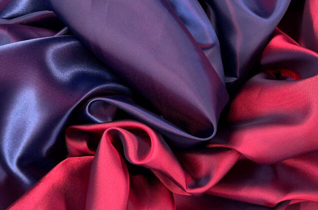 Подкладка атласная с вискозой (S134/purple), темно-фиолетовая с бордовым 2