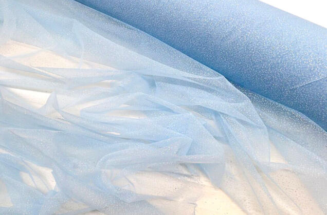 Фатин с глиттером Angel, полярный ветер, 300 см, арт.68 1