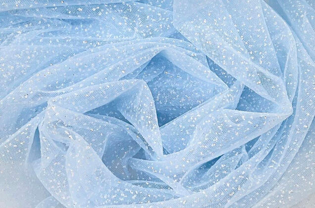 Фатин с глиттером Angel, полярный ветер, 300 см, арт.68 2