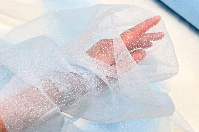 Фатин с глиттером Angel, полярный ветер, 300 см, арт.68