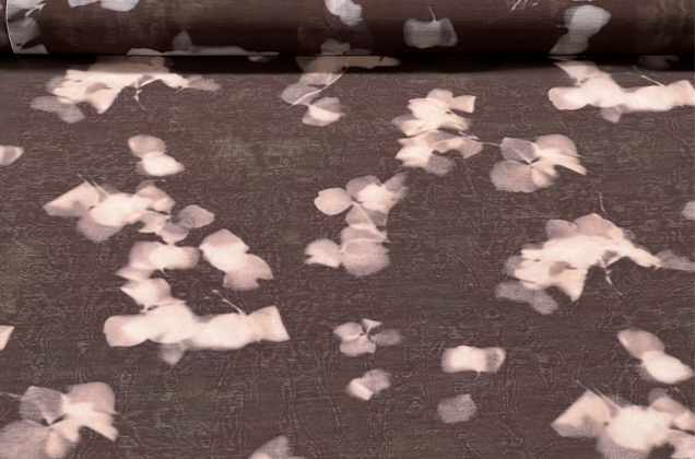 Блузочно-плательная ткань, лиоцелл, коричневая