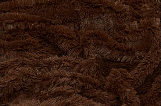 Мех искусственный средний ворс, коричневый