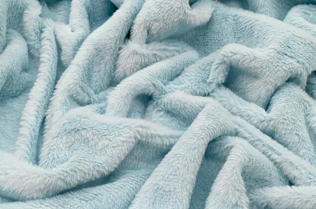 Мех искусственный короткий ворс, нежно-голубой