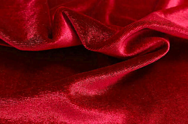 Бархат стрейч, красный, арт. 14