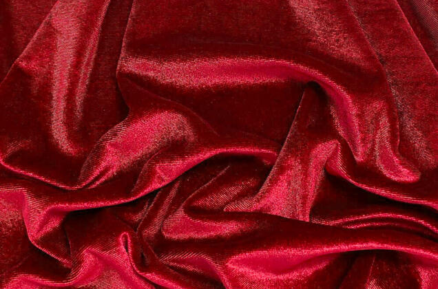 Бархат стрейч, красный, арт. 14 1