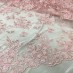 Кружевное полотно, розовое, 135 см
