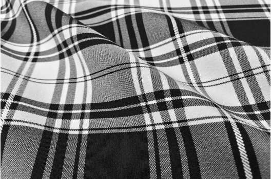 Костюмная ткань Пикачу, черно-белая клетка