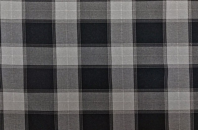 Костюмная ткань Пикачу, черно-серые квадраты 1