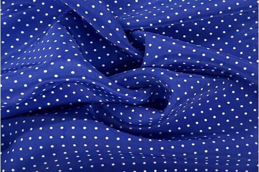 Кашибо, Белый горох 2 мм на синем