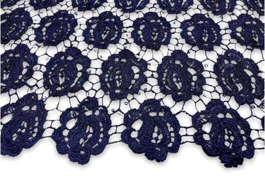 Кружевное полотно темно-синее, 6018