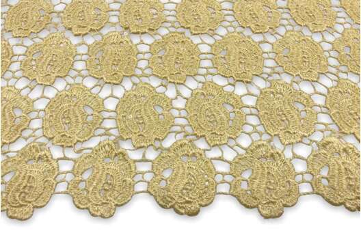 Кружевное полотно желтое, 6018