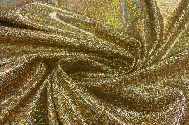 Голограмма диско золото на черном, мелкий рисунок 1