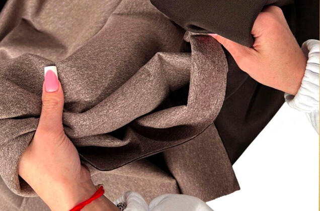 Неопрен с хлопком, меланж серо-коричневый 5