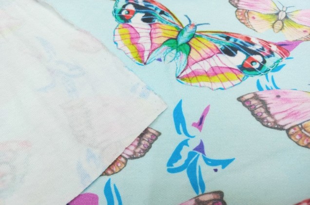 Интерлок, Бабочки на нежно-бирюзовом фоне 1