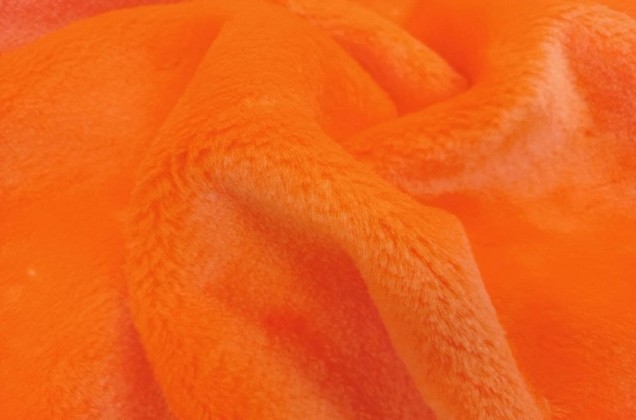 Мех искусственный, оранжевый неон 2