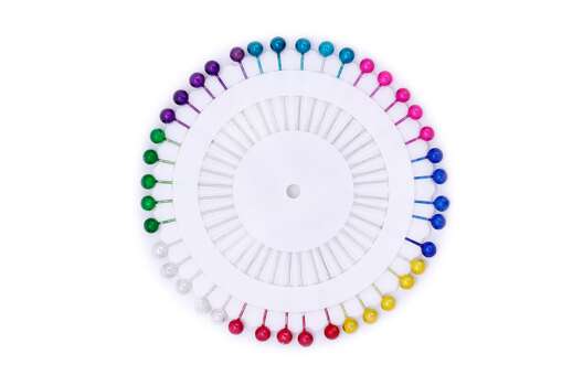 Булавки на пластине круглые головки, Ромашка, разноцветные, 38 мм