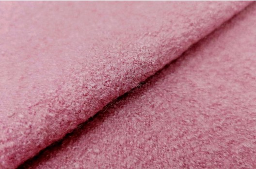 Пальтовая ткань Лоден, темно-розовый