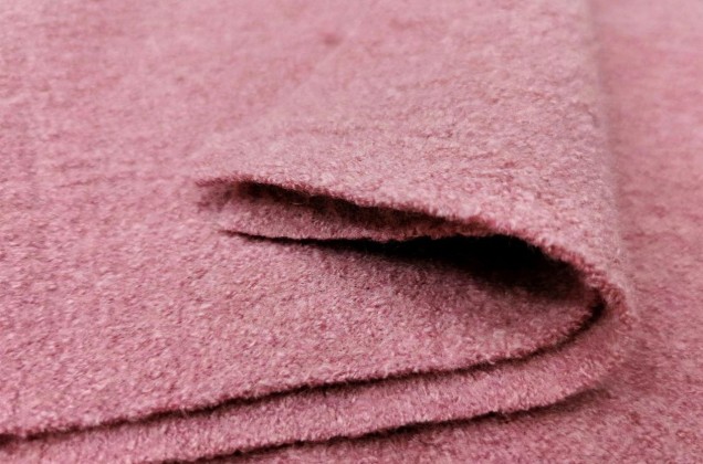 Пальтовая ткань Лоден, темно-розовый 1