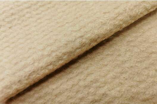 Букле пальтовая с шерстью, бежевая