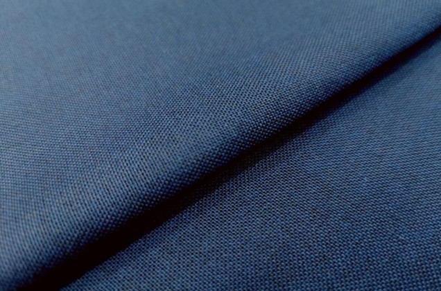 Костюмная ткань с вискозой темно-синего цвета (20С176С)