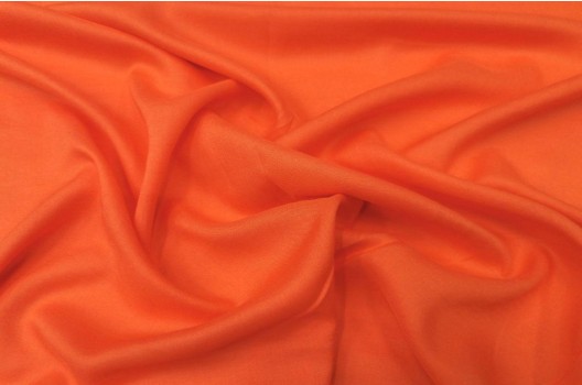 Рубашечный хлопок однотонный, бледно-оранжевый, Италия