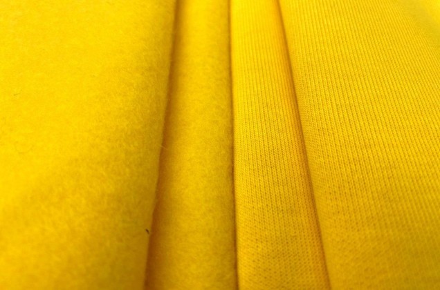 Футер 3-х нитка начес, насыщенный желтый, Турция