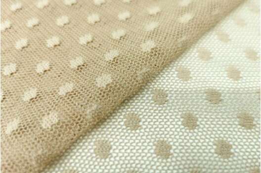 Сетка стрейч, горох 0.5 см, бежевая